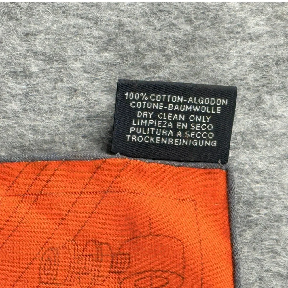 Hermes Carre H 65 Reve de Mecanique Elementaire Orange Cotton Scarf 2019 Box